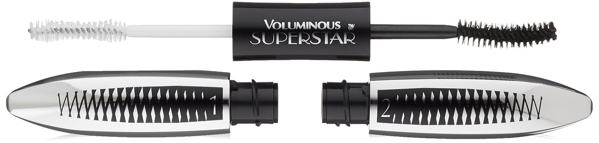 L'Oreal Paris Voluminous Superstar Mascara front view with black packaging