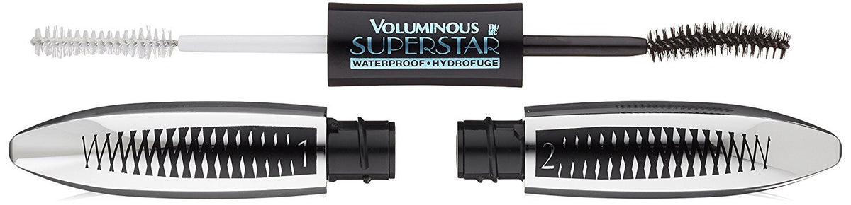 L'Oreal Paris Voluminous Superstar Waterproof Mascara front view in packaging