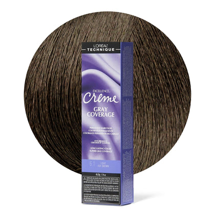 L'OREAL TECHNIQUE Excellence Crème Permanent Hair Color Light Ash Brown front view