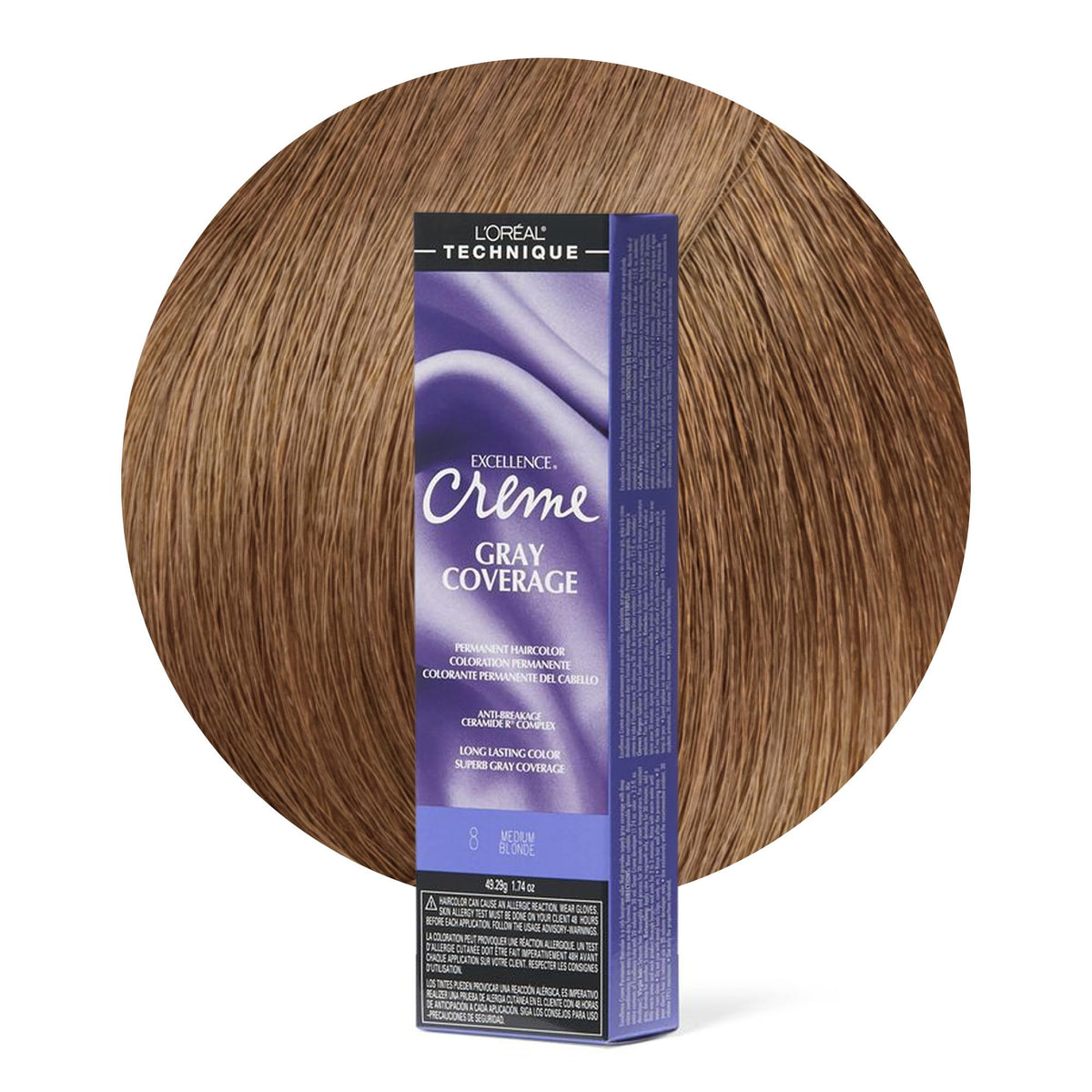 L'OREAL TECHNIQUE Excellence Crème Permanent Hair Color Natural Black front view