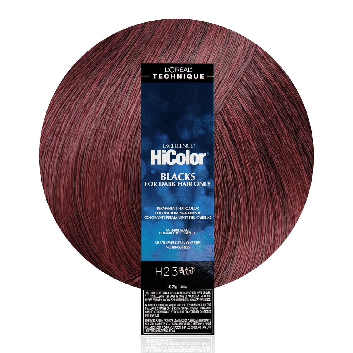 L'OREAL TECHNIQUE HiColor Permanent Hair Colour Black Plum front view