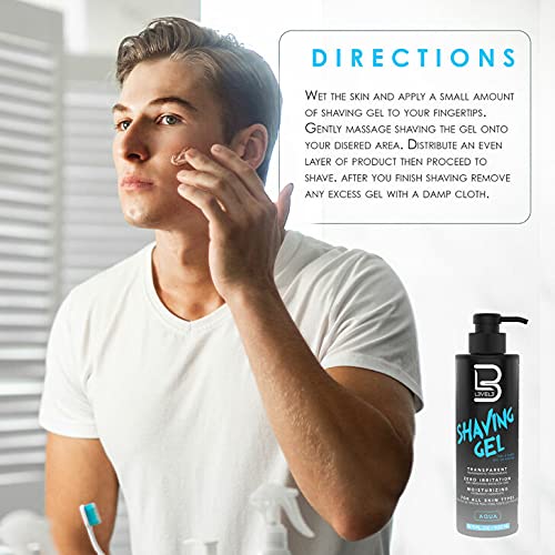 L3 Clear Shaving Gel transparent formula close-up