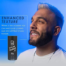 L3 Hair Texture Powder for Men 60g matte finish demonstration