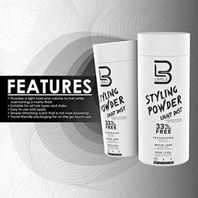 L3 Light Hold Styling Powder for Men 2-pack display