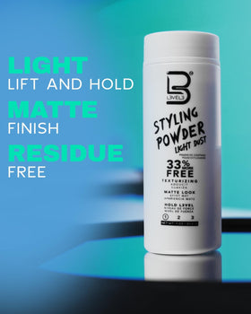 L3 Light Hold Styling Powder for Men application demonstration