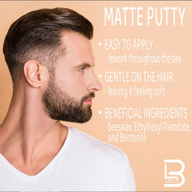 L3 Matte Putty Hair Product 3.5oz packaging details