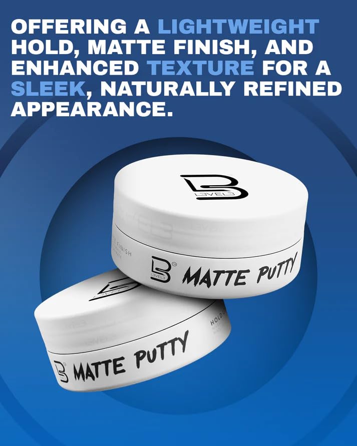 L3 Matte Putty Hair Product 3.5oz side view