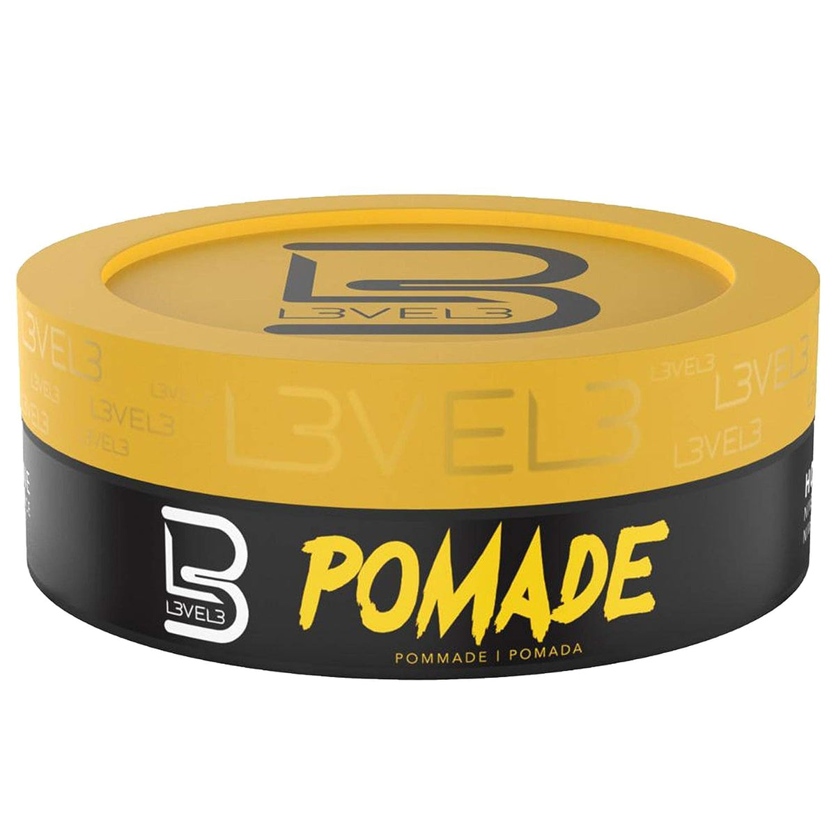 L3 Pomade 4 Pack lifestyle scene with grooming tools
