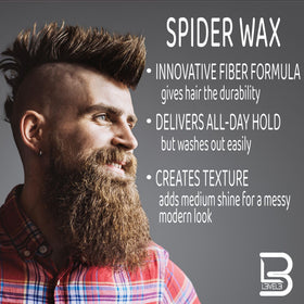 L3 Spider Wax for Men 3.38 oz application on hair