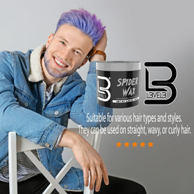L3 Spider Wax for Men 3.38 oz texture close-up