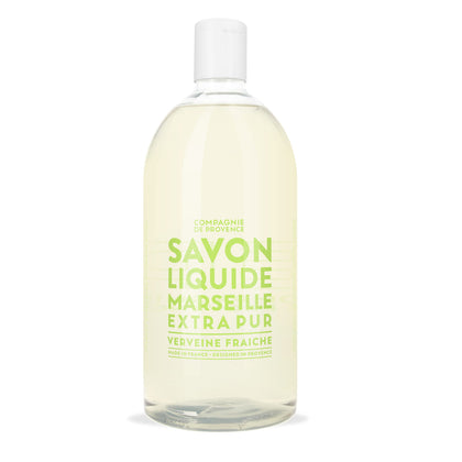 La Compagnie de Provence Fresh Verbena Liquid Hand Soap refill bottle front view