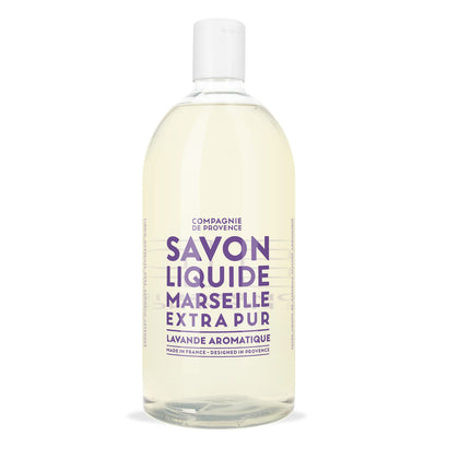 La Compagnie de Provence Marseille Luxe Liquid Soap Aromatic Lavender refill bottle front view