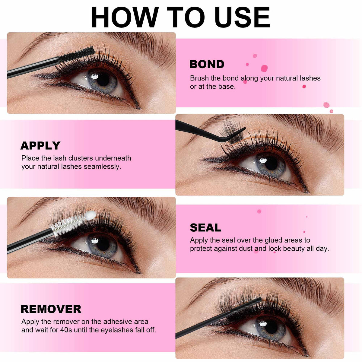 La Maesii Glue Remover Oil being applied to lashes