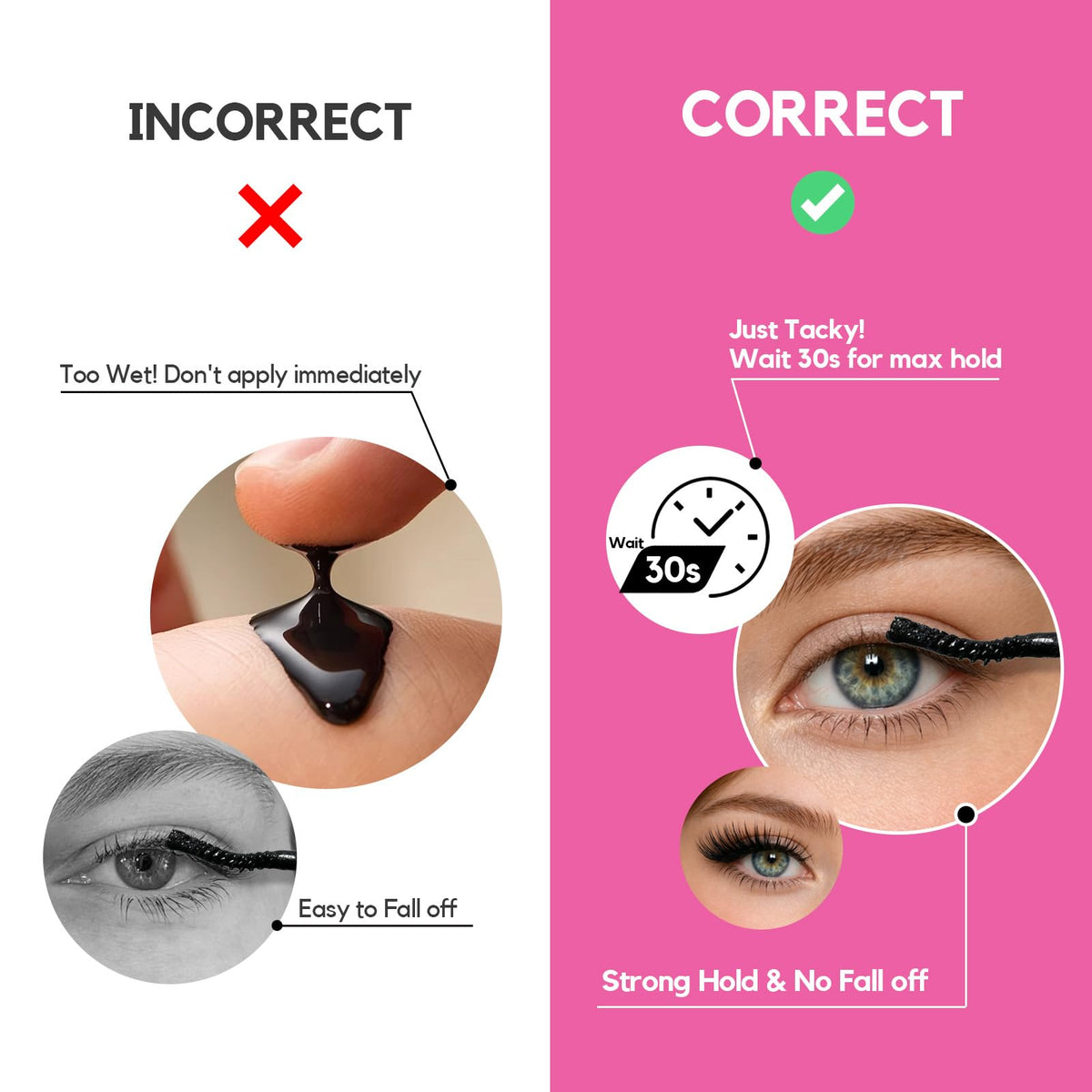 La Maesii Lash Cluster Glue 2 in 1 side view with packaging