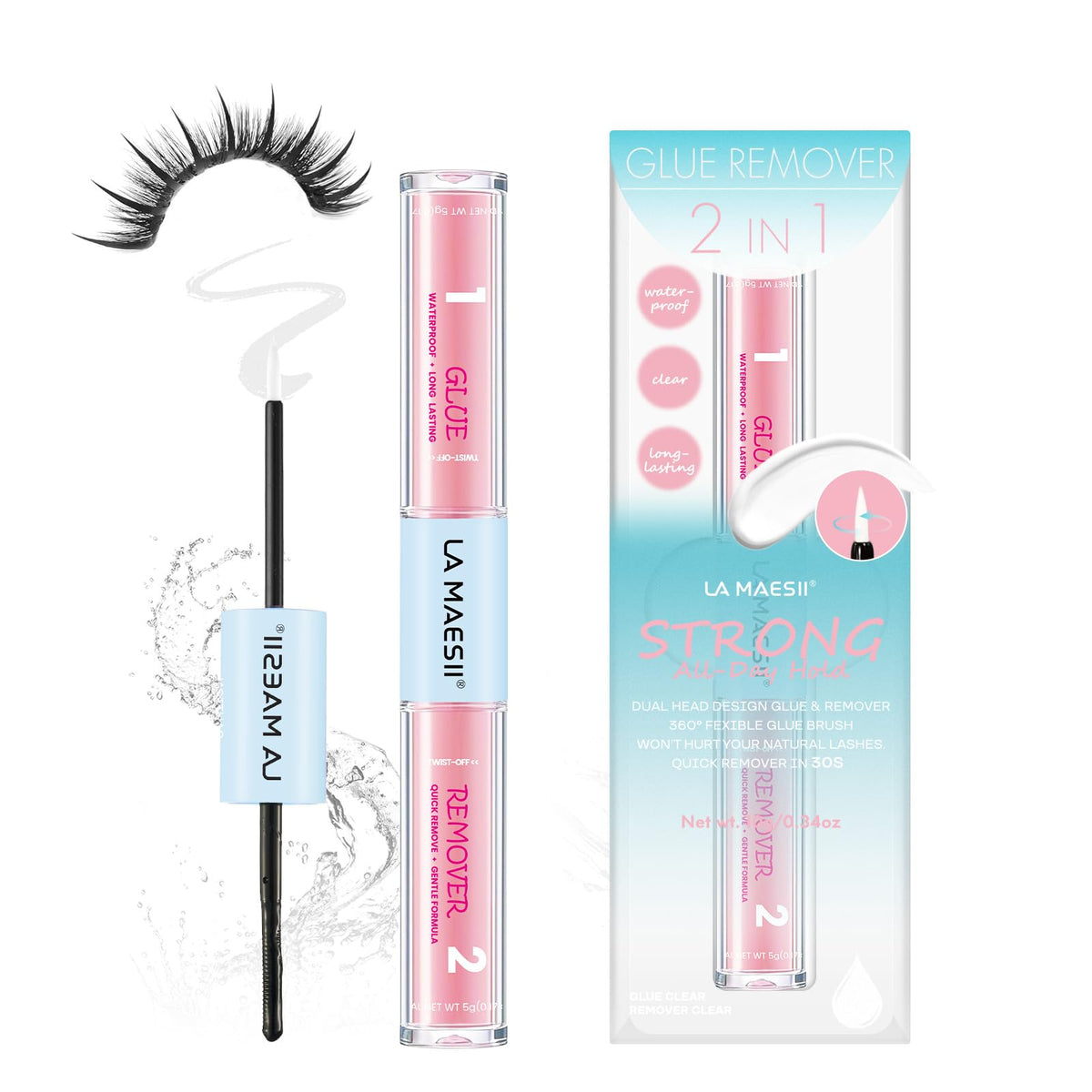 La Maesii Lash Glue and Remover Waterproof 41g front view