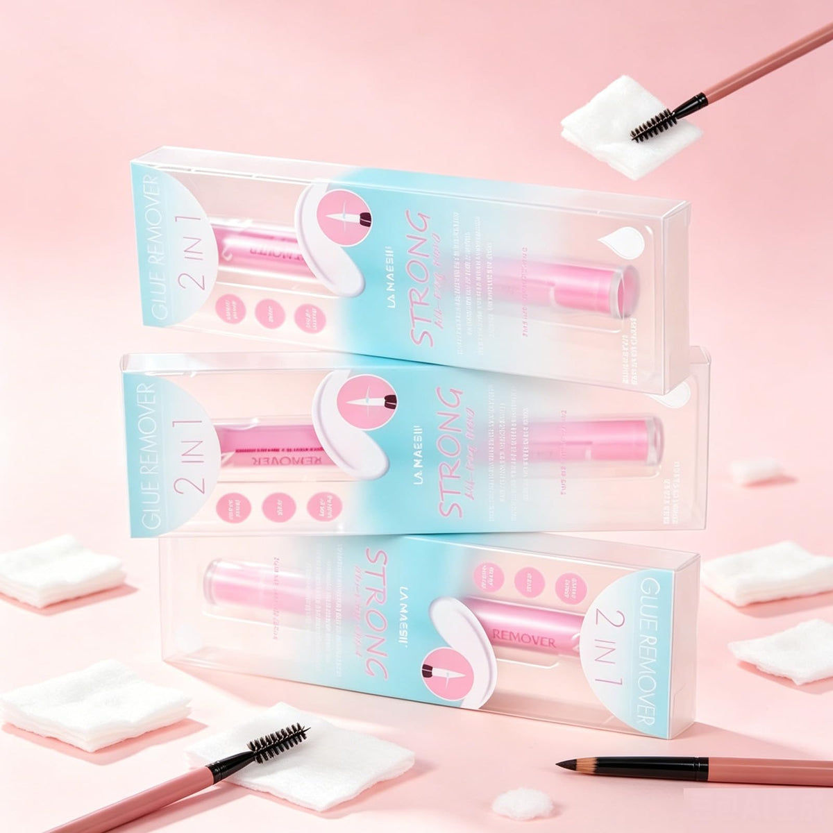 La Maesii Lash Glue and Remover with beauty tools