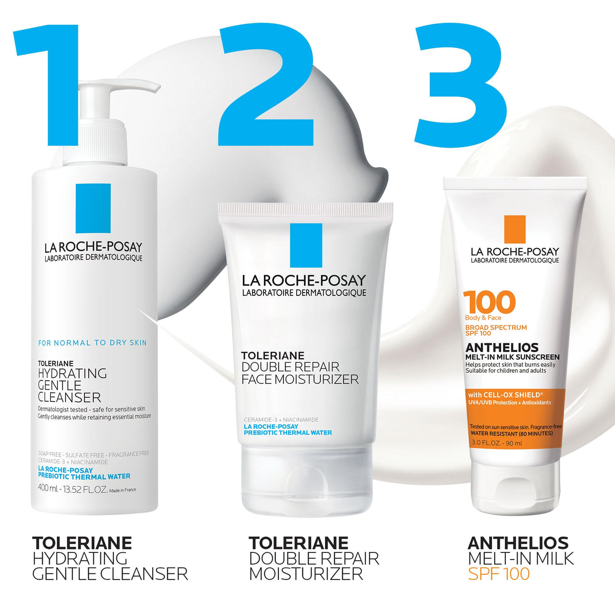 La Roche-Posay Anthelios Melt-In Milk SPF 100 Sunscreen application on skin