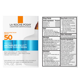 La Roche-Posay Anthelios UV Air Sunscreen Serum SPF 50 with other skincare products