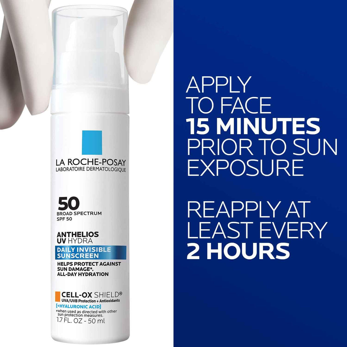 La Roche-Posay Anthelios UV Hydra Sunscreen SPF 50 texture close-up