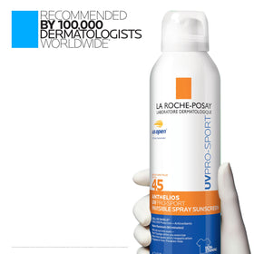 La Roche-Posay Anthelios UV Pro-Sport SPF 45 Sunscreen Spray with ingredients list