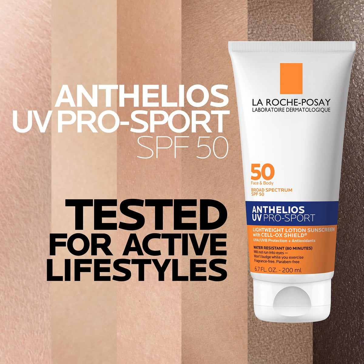 La Roche-Posay Anthelios UV Pro-Sport SPF 50 Sunscreen application on skin