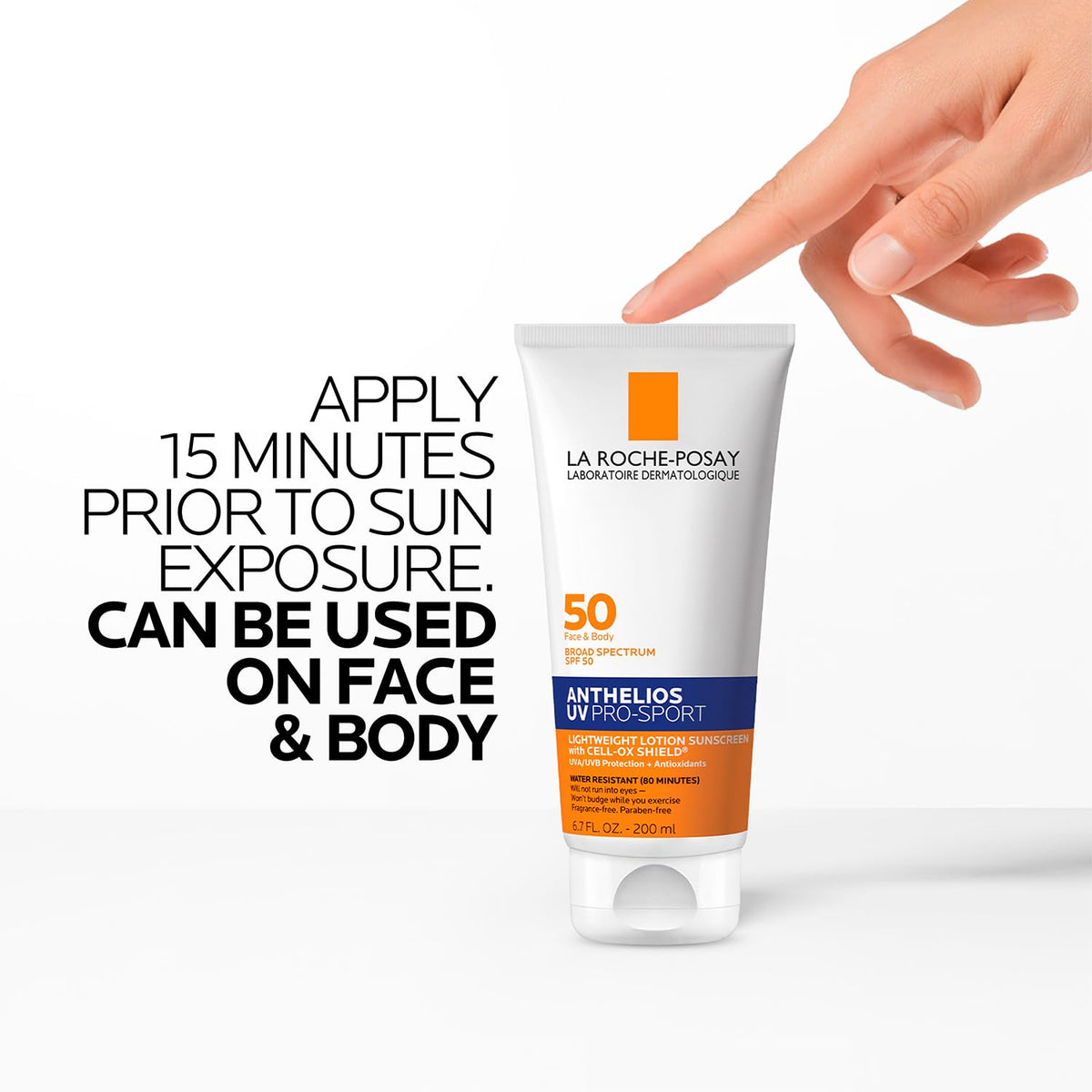 La Roche-Posay Anthelios UV Pro-Sport SPF 50 Sunscreen in use during sports