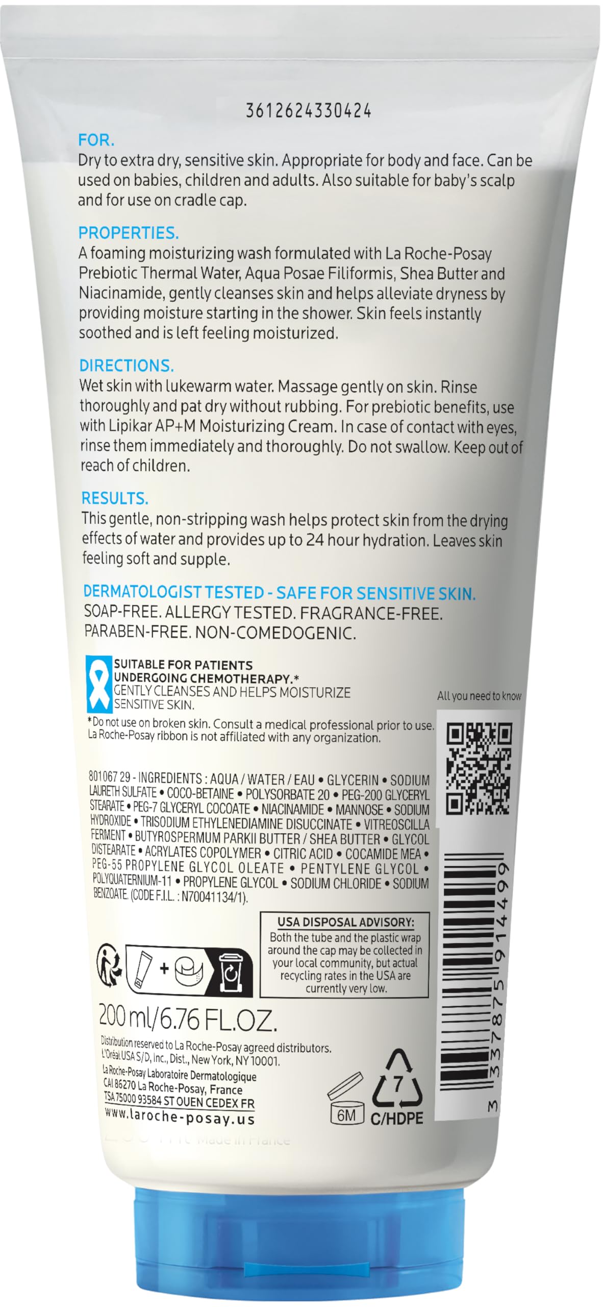La Roche-Posay AP+ moisturizing body wash in a family setting