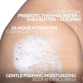 La Roche-Posay AP+ moisturizing body wash with shea butter ingredients