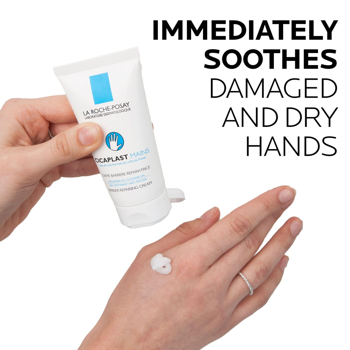 La Roche-Posay Cicaplast Hand Cream 1.69oz with shea butter ingredients