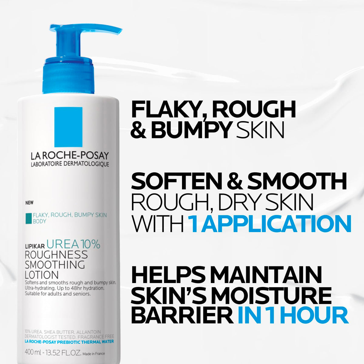 La Roche-Posay Lipikar Urea 10% Body Lotion packaging with shea butter