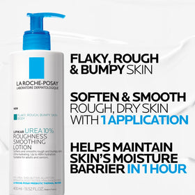 La Roche-Posay Lipikar Urea 10% Body Lotion packaging with shea butter