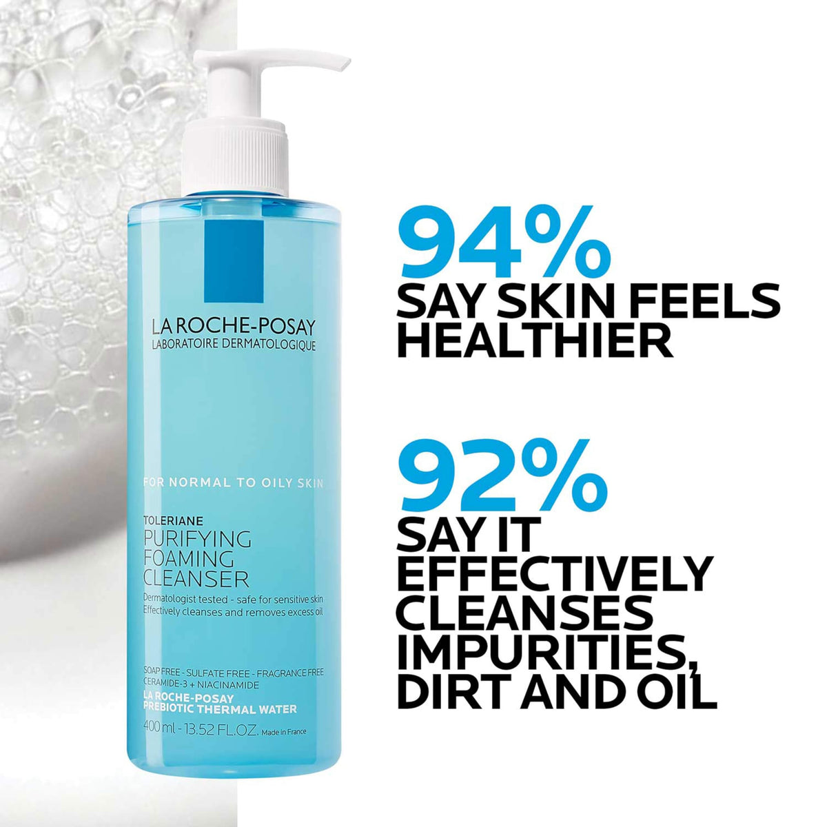 La Roche-Posay Toleriane Cleanser with fresh ingredients