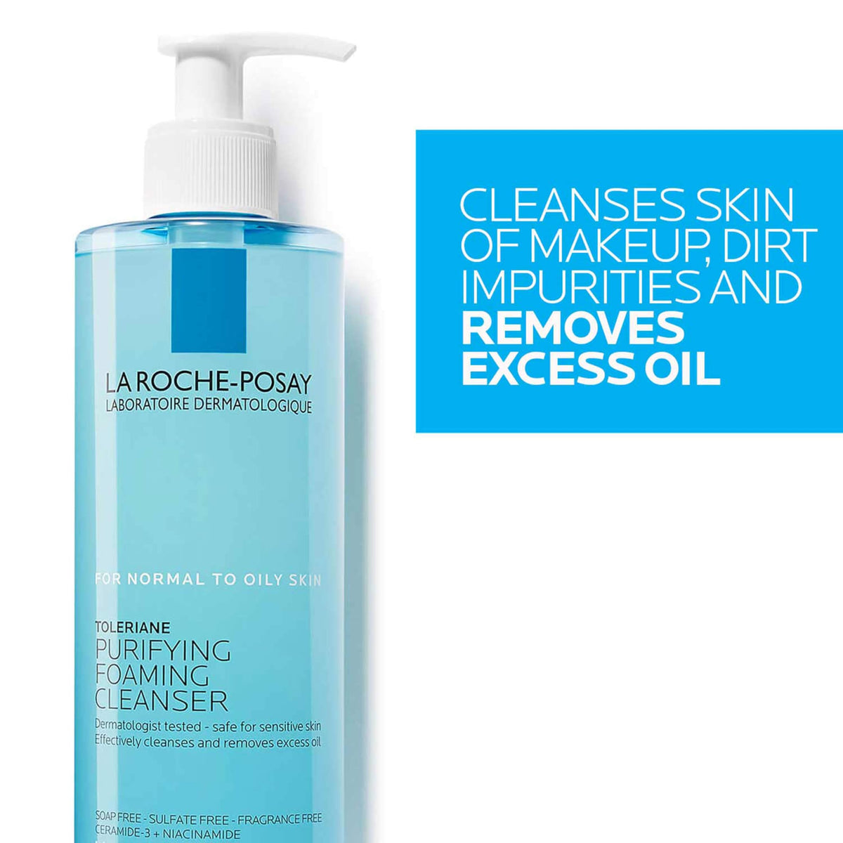 La Roche-Posay Toleriane Foaming Cleanser application demonstration