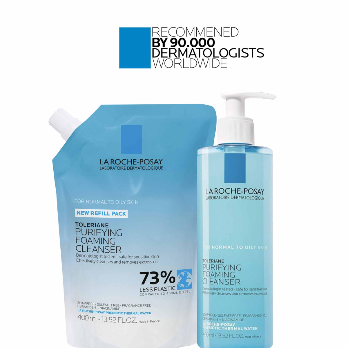 La Roche-Posay Toleriane Purifying Foaming Cleanser with ingredients
