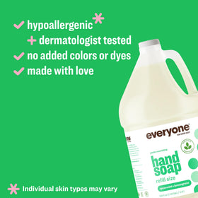 label detail of everyone Liquid Hand Soap Refill Spearmint Lemongrass