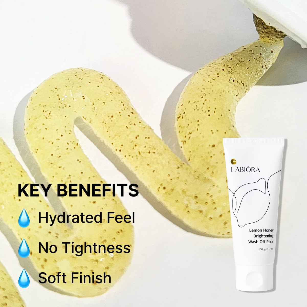 LABIORA Lemon Honey Smoothing Face Mask texture close-up
