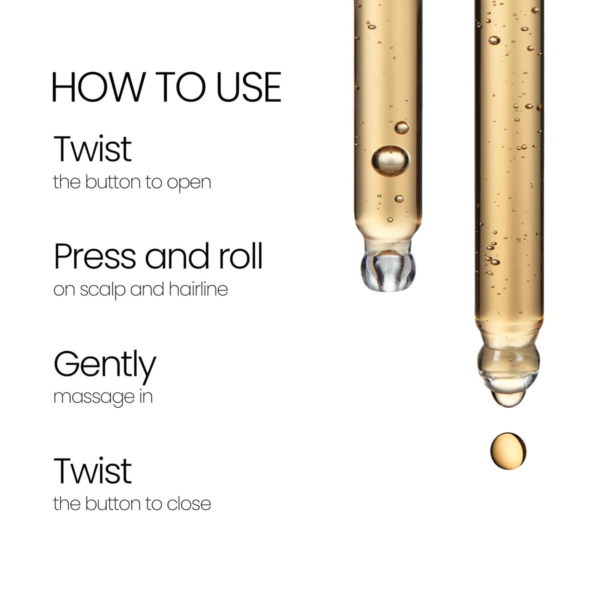 LABO-H Scalp Strengthening Roll-On Serum application on scalp