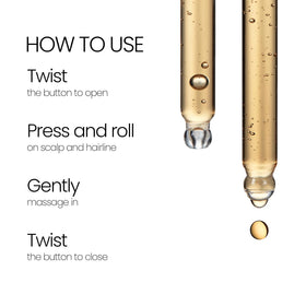 LABO-H Scalp Strengthening Roll-On Serum application on scalp