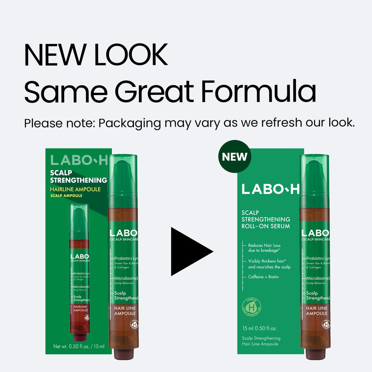 LABO-H Scalp Strengthening Roll-On Serum close-up of roller applicator
