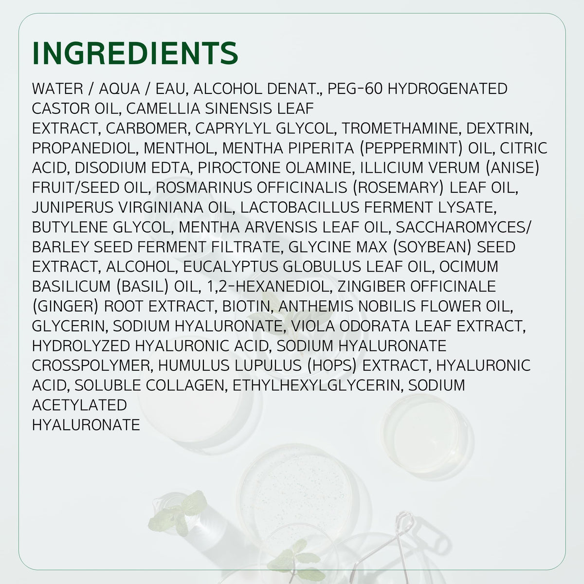 LABO-H Scalp Strengthening Roll-On Serum ingredients list