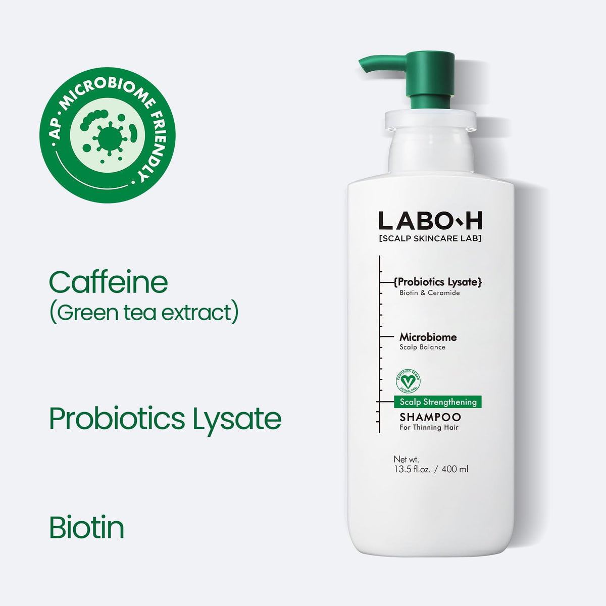 LABO-H Scalp Strengthening Shampoo bottle with cap