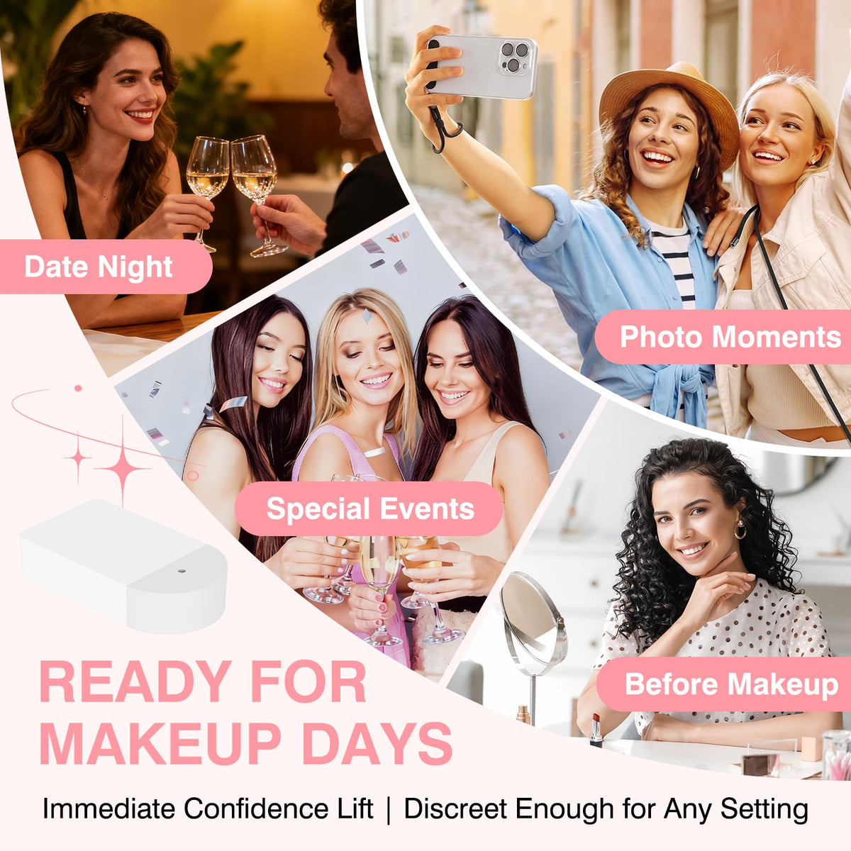LadPemo Face Lift Tape showing adjustable bands and sizes