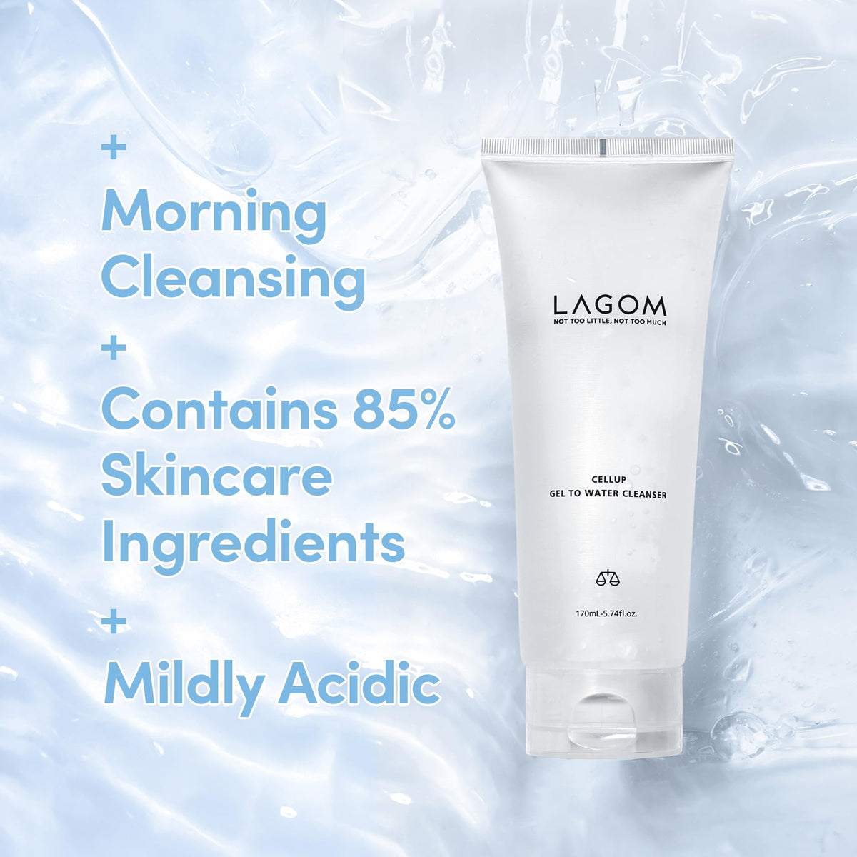 LAGOM Cellup Gel To Water Cleanser packaging side view