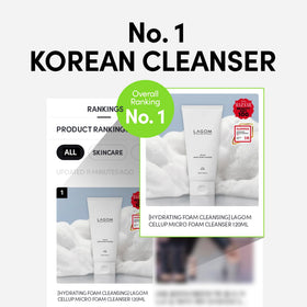 LAGOM Cellup Micro Foam Cleanser application on hands