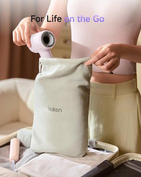 Laifen Air hair dryer lifestyle shot in bathroom