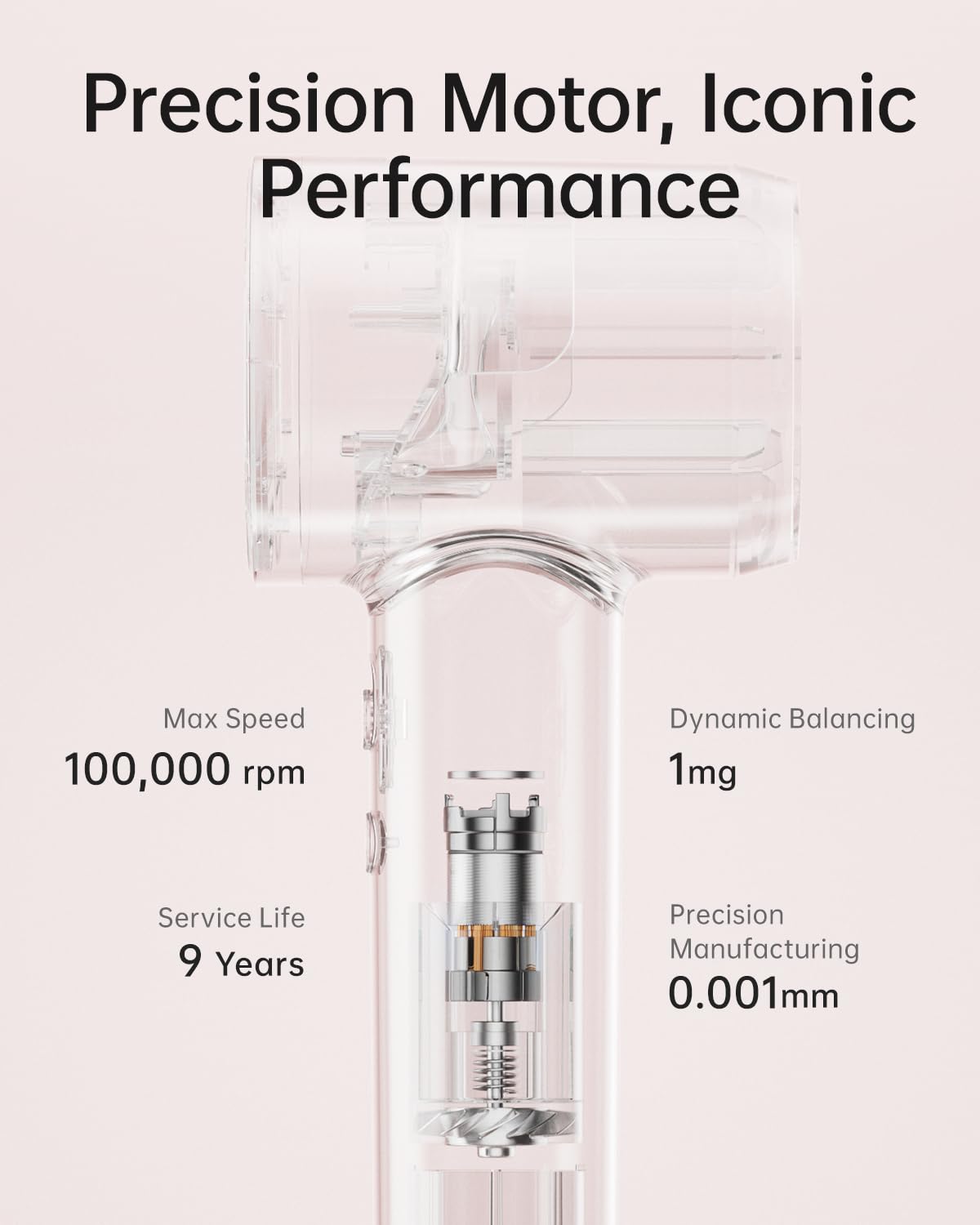 Laifen SE Lite Hair Dryer with diffuser attachment