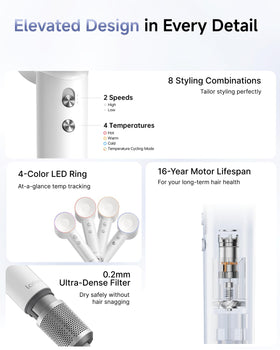 Laifen Swift hair dryer with attached concentrator for precision styling