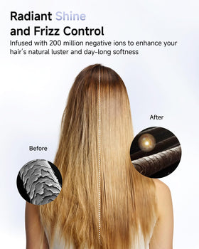 Laifen Swift hair dryer with LED ring displaying temperature settings
