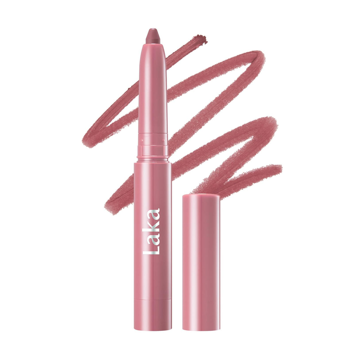 Laka Lip Liner #02 Suede Pink front view with pencil tip