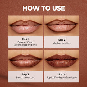 Laka Lip Liner #03 Hazelnut Latte close-up on lips